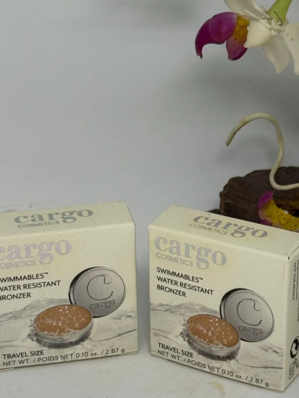 2x Cargo Cosmetics Swimmables Water Resistant Bronzer - .10 oz Travel Size - NIB